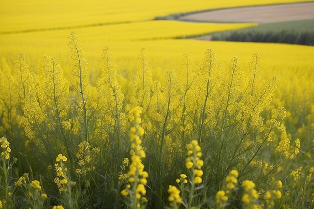 Geel veld Raps is de derde grootste bron van plantaardige olie en de tweede grootste bron van eiwitmeel ter wereld