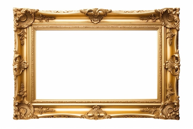 Foto geel zilveren frame geïsoleerd