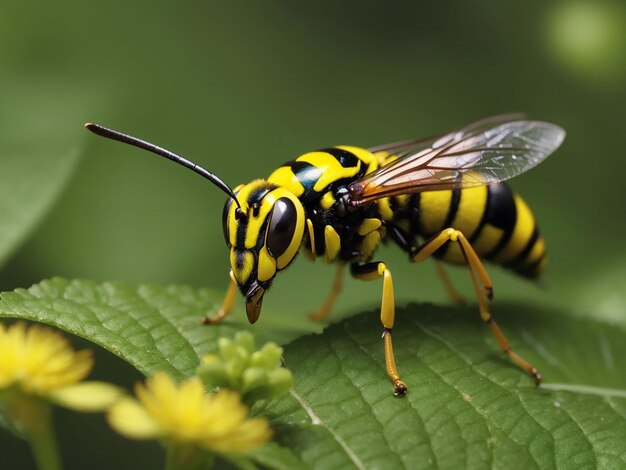 Geelgestreepte polybia-wesp