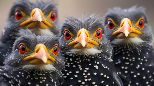 Geelsnaveloxpecker vogels close-up