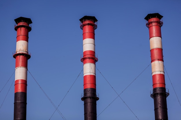 Geen rook uit industriële leidingen