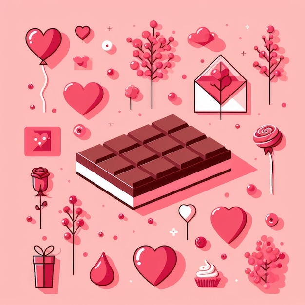 Gegenereerde AI VALENTIE DAY VECTOR