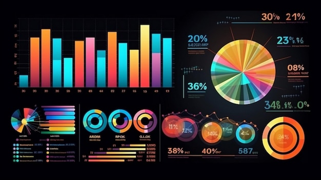 gegevensanalyserapport Infographic met grafiek