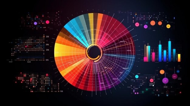 gegevensanalyserapport Infographic met grafiek