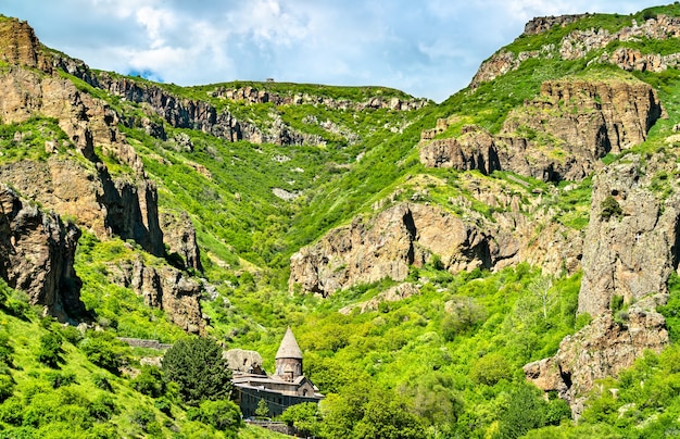 Geghard, een middeleeuws klooster in de provincie Kotayk in Armenië