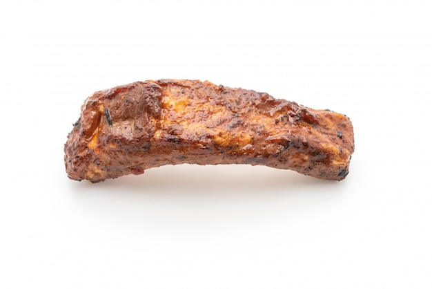 Foto gegrild barbecue ribben varkensvlees