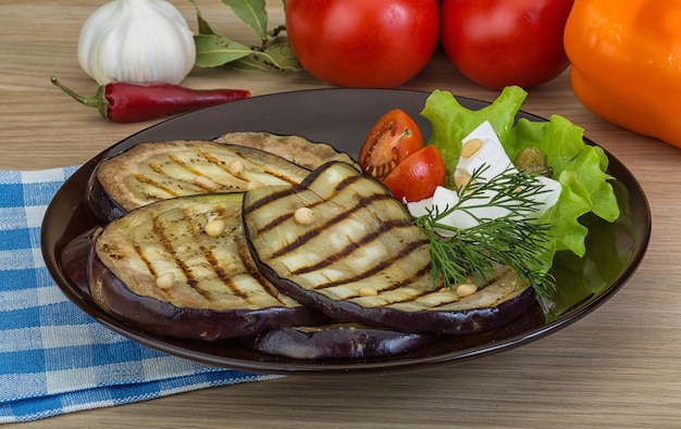 Gegrilde aubergine