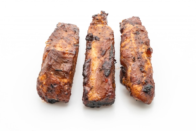 gegrilde barbecue ribben varkensvlees
