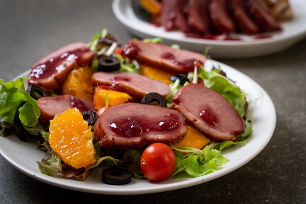 gegrilde eendenborstsalade