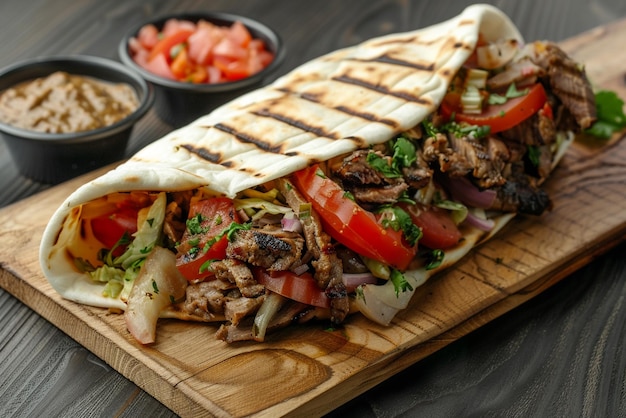 gegrilde kip arabische shawarma
