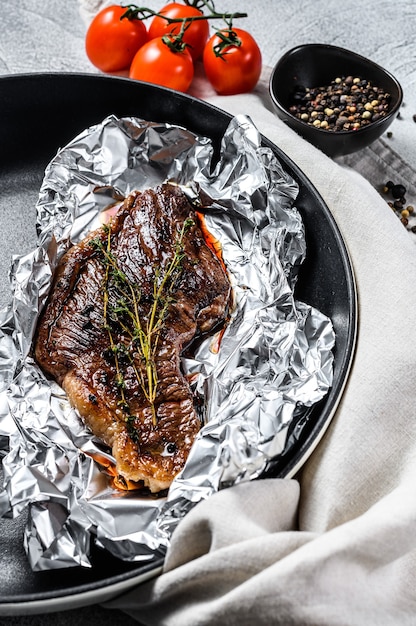 Gegrilde lendenbiefstuk in folie