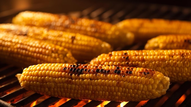 Gegrilde maïs op de grill