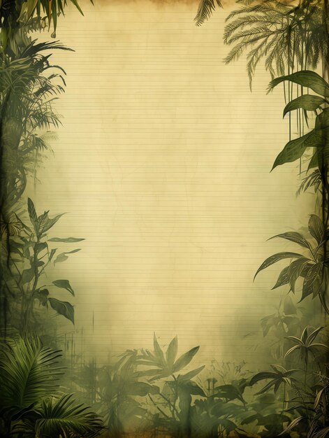 geheime overwoekerde groene jungle Papier mooi antiek Vintage oude pagina scrapbooking rommel met