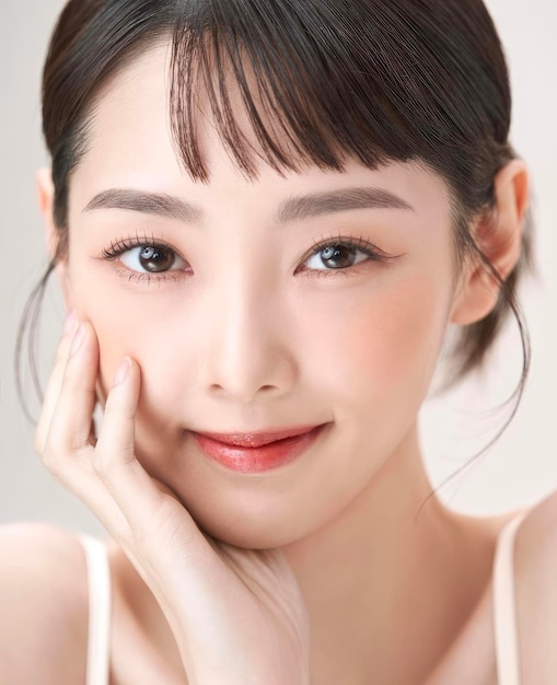 Geheimen om een mooi gezicht te bereiken natuurlijk mooie Aziatische vrouwen gezicht