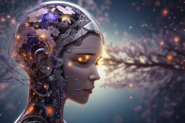 geheugenverlies dementie en Alzheimer-concept gemaakt met generatieve AI-technologie