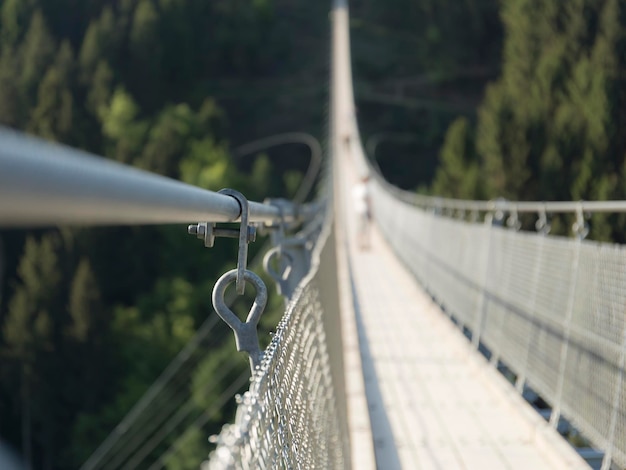 Foto sul ponte di geierlay - moersdorf - renania-palatinato - germania