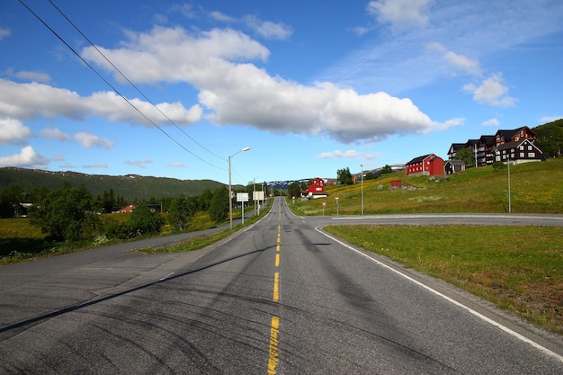 Geilo is het kleine dorpje in Noorwegen Scandinavië