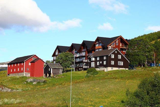 Geilo is het kleine dorpje in Noorwegen Scandinavië