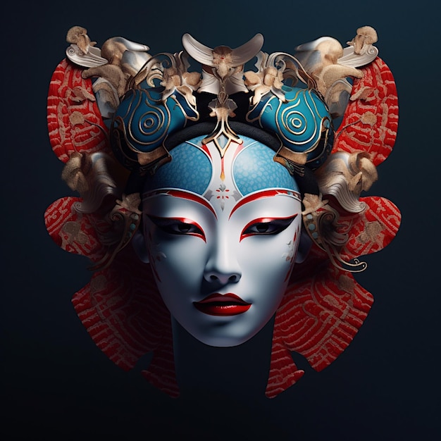 Geisha Mask Japan Background