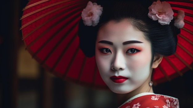 Geisha Portrait Generative AI