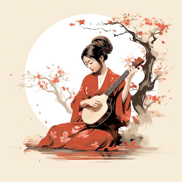 Geisha vector illustratie