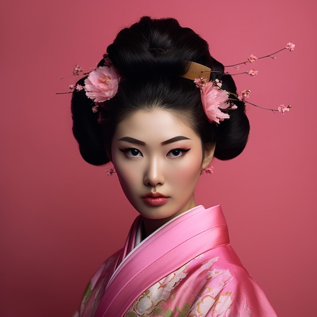 Chinese Tang Dynasty Empress Hair Wig Japanese Geisha Make-up Full Set Buns  Classical Dance Performance Kimono Hanfu Accessory - AliExpress