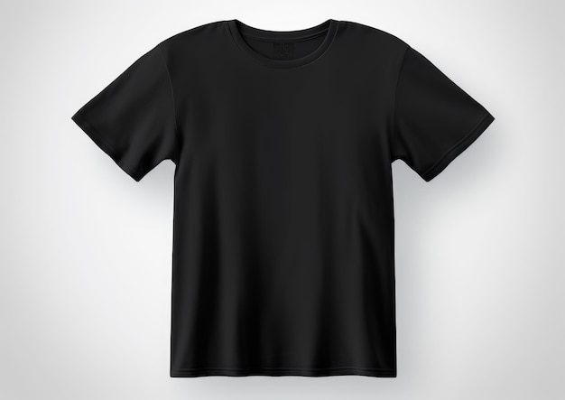 Geïsoleerd geopend zwart T-shirt