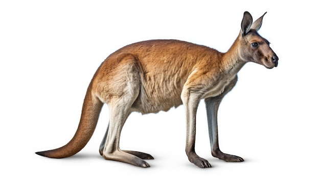Geïsoleerd Rode kangoeroe op witte achtergrond