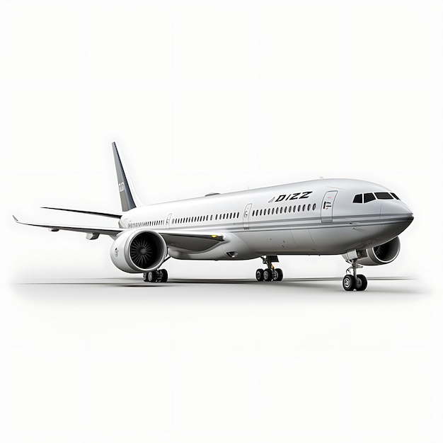 Geïsoleerd van Boeing Bbj 777X 2019 Vip Airliner op witte achtergrond aangepast op wit BG Blank Clean