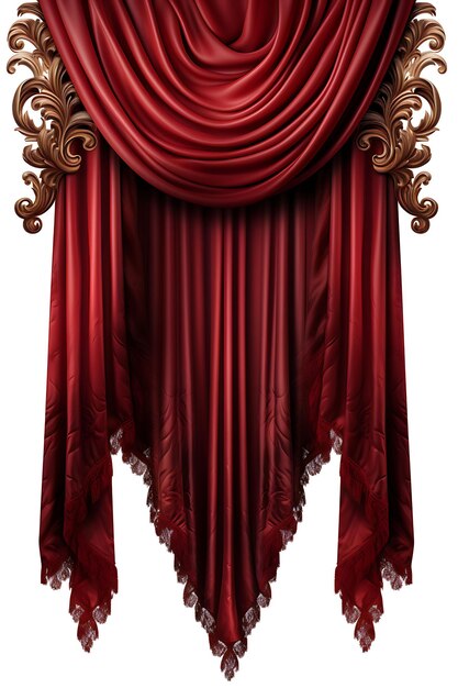 Foto geïsoleerd van jacquard curtain burgundy back tab curtains traditioneel en design creatief concept