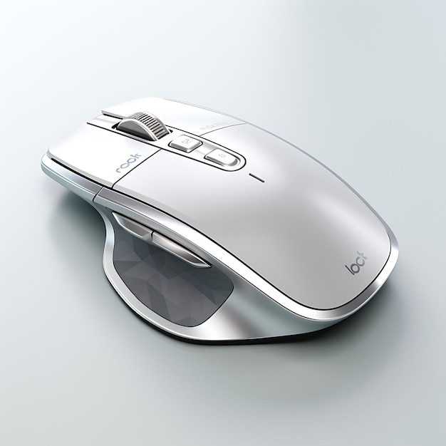 Geïsoleerd van Logitech Mx Master 3 Top Down View van de Wireless Mouse Fea op witte achtergrond Schoon