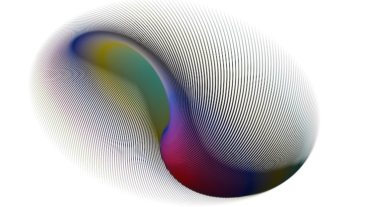 Foto geïsoleerd van oval ying yang symbool 3d rendering