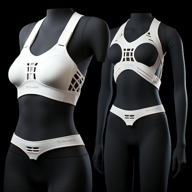 Geïsoleerd van Strappy Cutout Bra Pantie en Bra Set Cutout Details Elastan 3D Design Concept Ideas