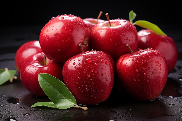 Geïsoleerde Appels Hele Rode Appel Fruit Met Slice Cut