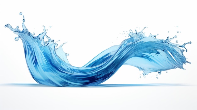 Geïsoleerde blauwe waterstraal Splash illustraties