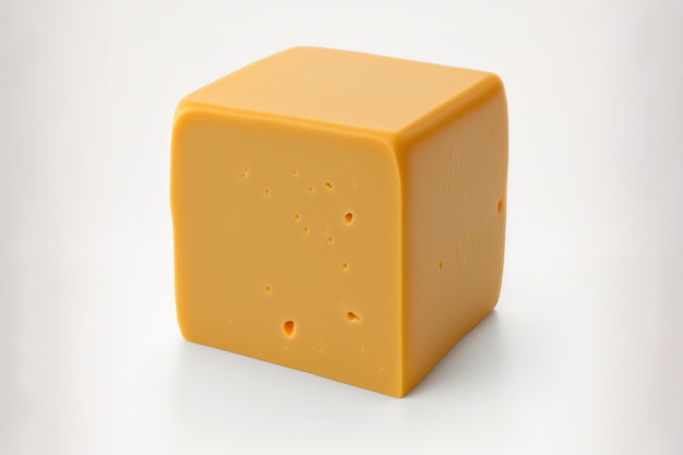 Foto geïsoleerde cheddar kaas op een witte achtergrond foto van hoge kwaliteit