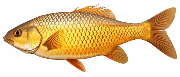 Foto geïsoleerde crucian carp