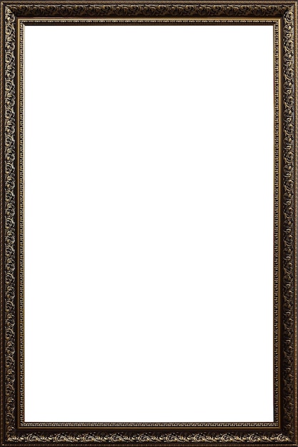 Geïsoleerde fotoram houten antieke fotoram met blanco mockup