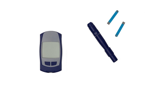 Geïsoleerde glucometerlancet en teststrips