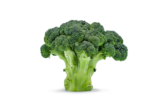 Geïsoleerde groene ruwe broccolikool