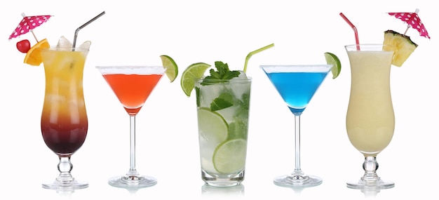 Geïsoleerde groep cocktails