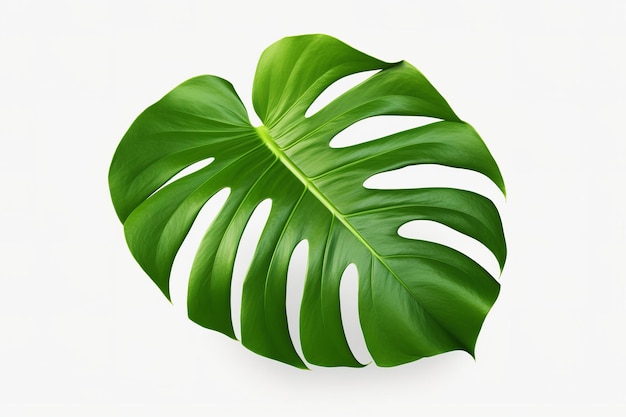 geïsoleerde illustratie van tropisch monstera blad png witte achtergrond