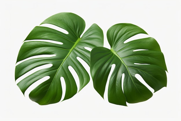 geïsoleerde illustratie van tropisch monstera blad png witte achtergrond