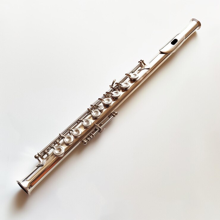 Geïsoleerde klassieke gouden fluit
