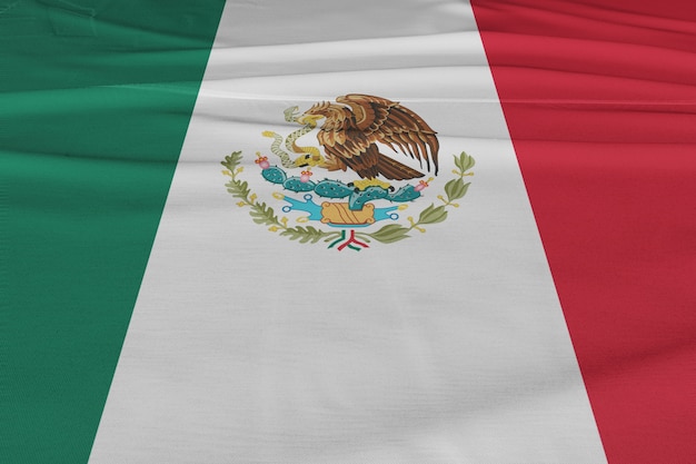 Geïsoleerde Mexicaanse vlag zwaaien 3d Realistische Mexicaanse vlag weergegeven