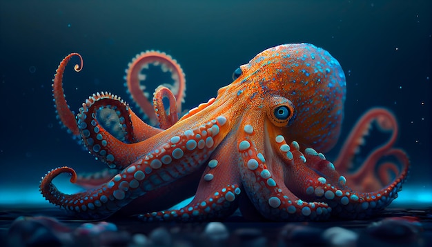 Geïsoleerde octopus Generatieve AI
