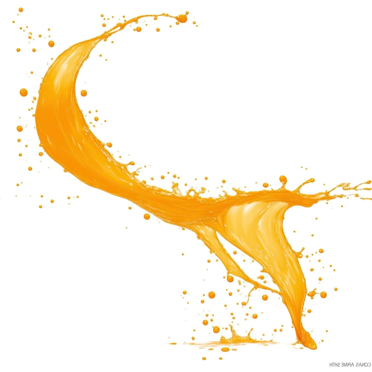 Foto geïsoleerde oranje splash op witte achtergrond