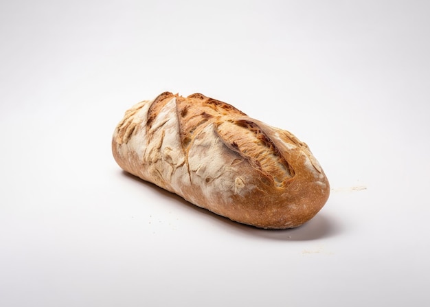 Geïsoleerde Studiofoto van Italiaans Brood op Vlakke Kleurenachtergrond