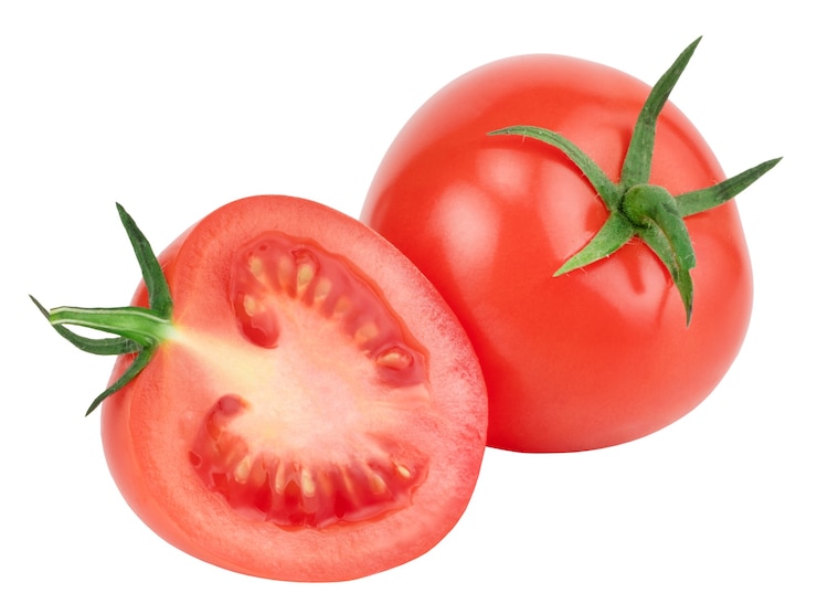 Foto geïsoleerde tomaten