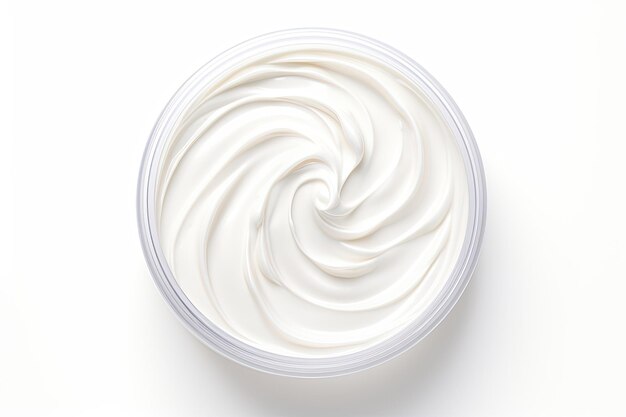 Foto geïsoleerde witte cosmetische crème